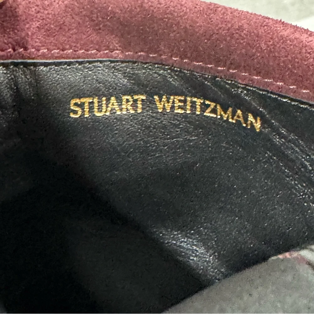 NWOT STUART WEITZMAN 5050 OVER THE KNEE SUEDE BOOTS IN CABERNET - SIZE - 5B .US